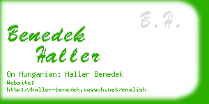 benedek haller business card